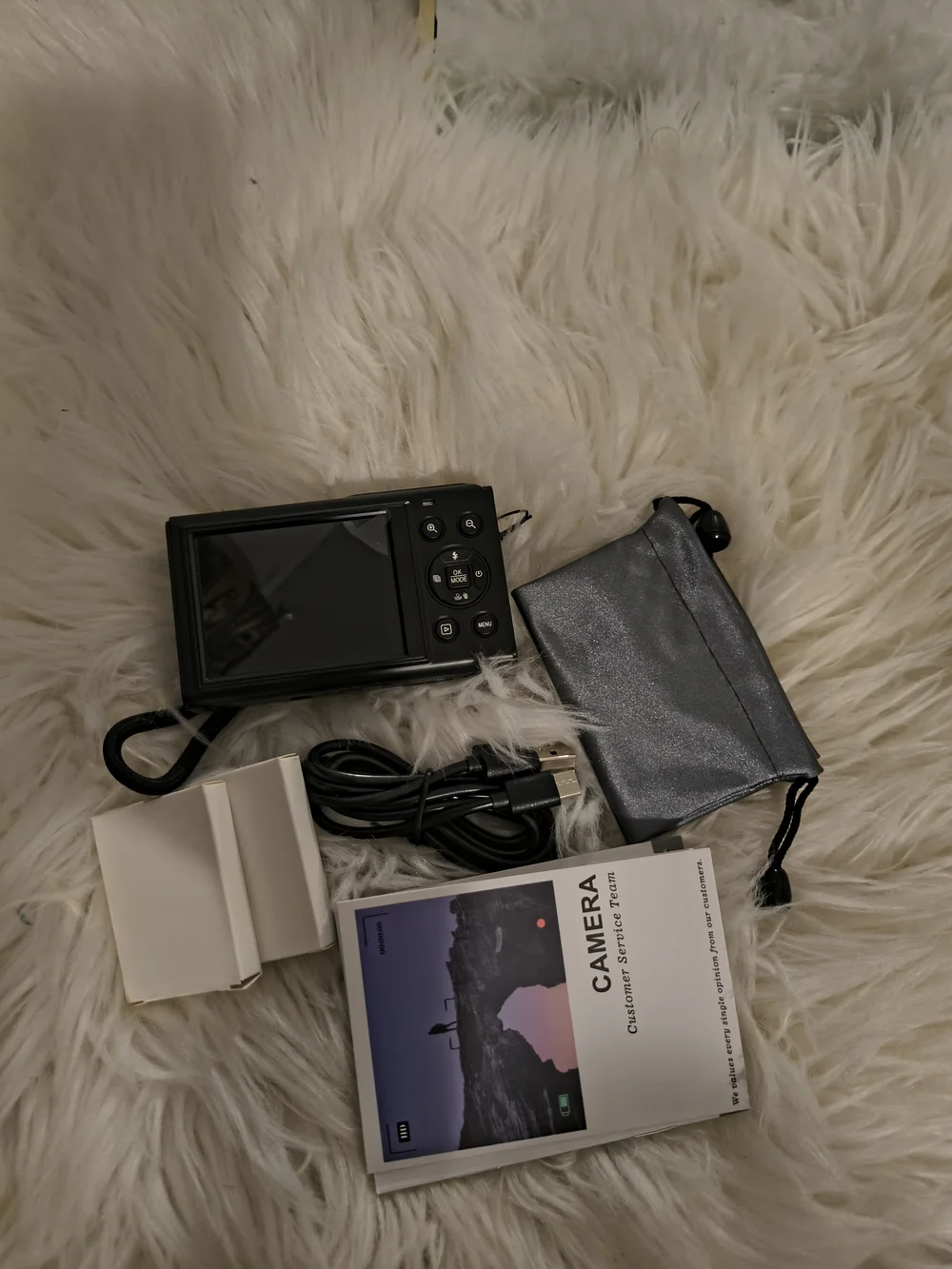 Compact Digital Camera For Teens £beginners Black with Accessories,2 Batteries